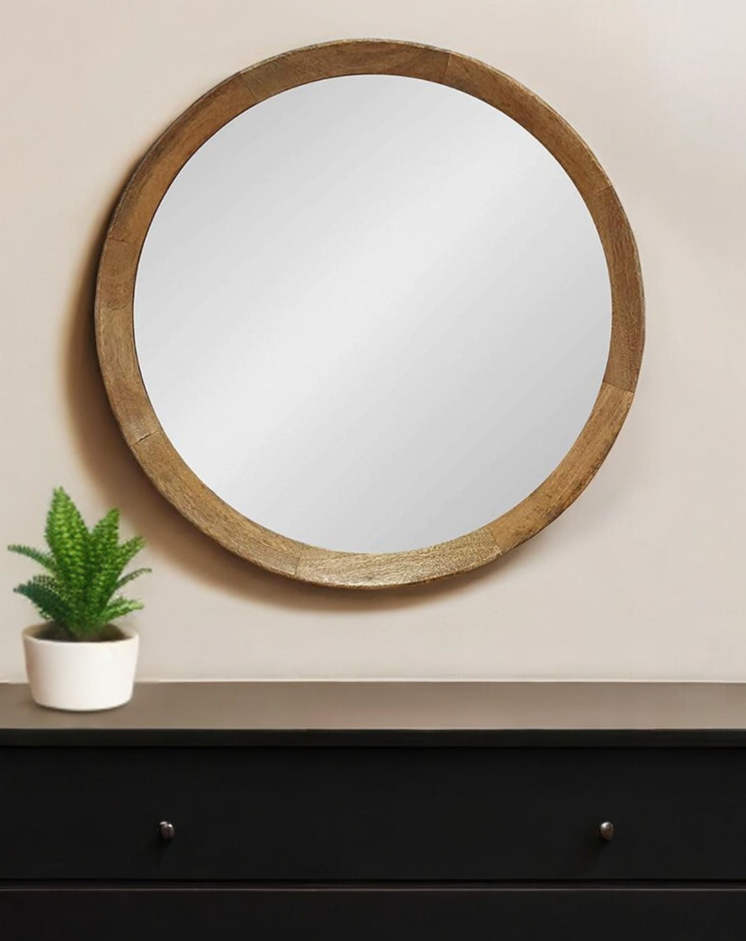 485116_9_EQN3uhgB-2.jpg 20" Natural Round Wood Framed Accent Mirror - Image 1
