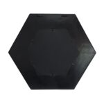 19" Black Hexagon Wood Framed Accent Mirror - Image 4