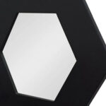 19" Black Hexagon Wood Framed Accent Mirror - Image 5