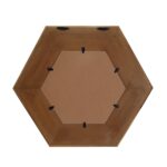 19" Natural Hexagon Solid Wood Framed Accent Mirror - Image 4
