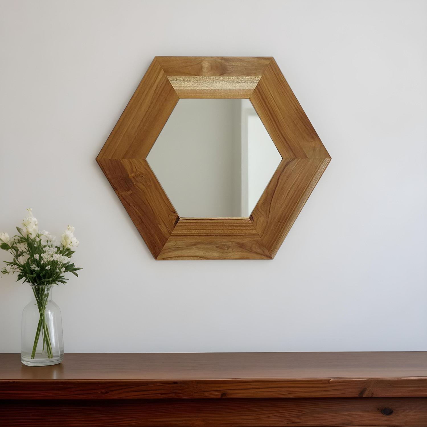 485119_8_JeTDVQ7n-1.jpg 19" Natural Hexagon Solid Wood Framed Accent Mirror - Image 1