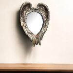 22" Antiqued Gold Heart Resin Framed Accent Mirror