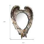 22" Antiqued Gold Heart Resin Framed Accent Mirror - Image 5