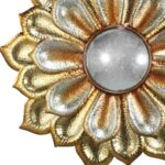36" Gold Metal Flower Framed Accent Mirror - Image 4