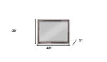36" Brown Wood Framed Mounted Dresser Mirror - Image 6