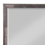 36" Brown Wood Framed Mounted Dresser Mirror - Image 5
