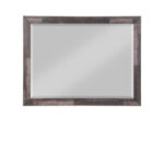 36" Brown Wood Framed Mounted Dresser Mirror - Image 3