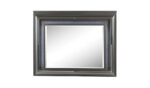 39" Gunmetal Lighted Wood Framed Mounted Dresser Mirror - Image 2