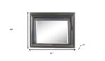 39" Gunmetal Lighted Wood Framed Mounted Dresser Mirror - Image 5