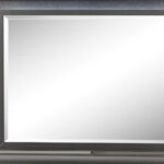39" Gunmetal Lighted Wood Framed Mounted Dresser Mirror - Image 3