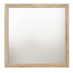 40" Natural Square Wood Framed Accent Mirror - Image 3
