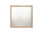 40" Natural Square Wood Framed Accent Mirror - Image 2
