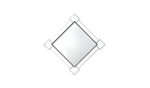 45" Gray And Black Abstract Metal Framed Accent Mirror - Image 2