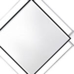 45" Gray And Black Abstract Metal Framed Accent Mirror - Image 4