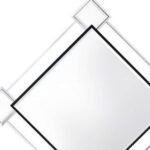 45" Gray And Black Abstract Metal Framed Accent Mirror - Image 5