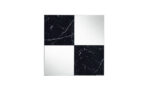 32" Black And Gray Square Wood composite Framed Accent Mirror - Image 3