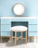 16" Round Metal Framed Freestanding Mirror