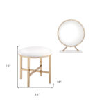 16" Round Metal Framed Freestanding Mirror - Image 5