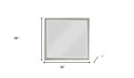 36" Square Wood Framed Mounted Dresser Mirror - Image 5