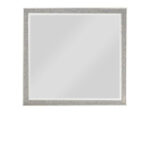 36" Square Wood Framed Mounted Dresser Mirror - Image 4