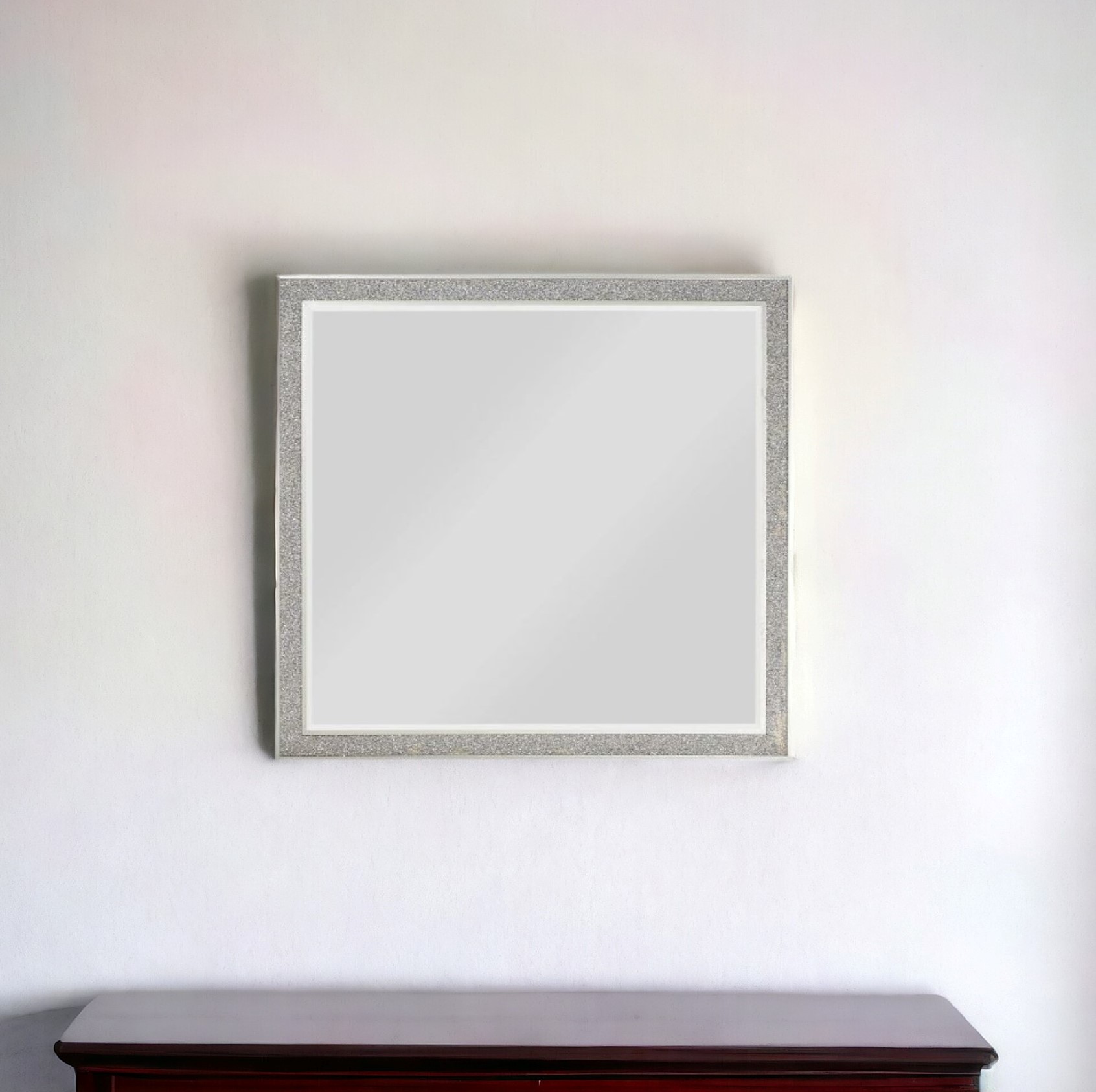 485941_8_kDt5YJwQ-3.jpg 36" Square Wood Framed Mounted Dresser Mirror - Image 1