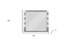 36" Square Wood Framed Mounted Dresser Mirror - Image 5