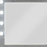 36" Square Wood Framed Mounted Dresser Mirror - Image 4