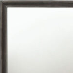 36" Gray Wood Framed Mounted Dresser Mirror - Image 6