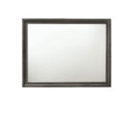 36" Gray Wood Framed Mounted Dresser Mirror - Image 3