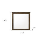 40" Square Wood Framed Mounted Dresser Mirror - Image 7