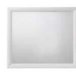 35" White Square Wood Framed Mounted Dresser Mirror - Image 4