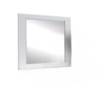 37" White Wood Framed Mounted Dresser Mirror - Image 2