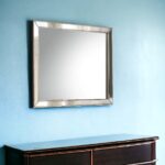 32" Platinum Wood Framed Mounted Dresser Mirror