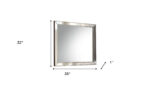 32" Platinum Wood Framed Mounted Dresser Mirror - Image 6
