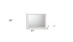 36" White Wood Framed Mounted Dresser Mirror - Image 6