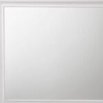36" White Wood Framed Mounted Dresser Mirror - Image 5