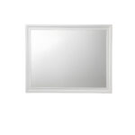36" White Wood Framed Mounted Dresser Mirror - Image 4
