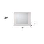 37" White Square Wood Framed Mounted Dresser Mirror - Image 5