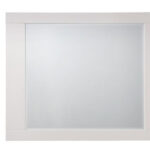 37" White Square Wood Framed Mounted Dresser Mirror - Image 3
