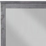 38" Square Wood Framed Mounted Dresser Mirror - Image 4