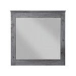 38" Square Wood Framed Mounted Dresser Mirror - Image 2