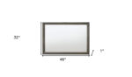 32" Gray Wood Framed Mounted Dresser Mirror - Image 6