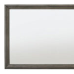32" Gray Wood Framed Mounted Dresser Mirror - Image 4