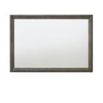 32" Gray Wood Framed Mounted Dresser Mirror - Image 3