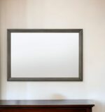 32" Gray Wood Framed Mounted Dresser Mirror