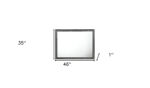 35" Black Wood Framed Mounted Dresser Mirror - Image 6