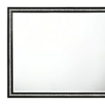 35" Black Wood Framed Mounted Dresser Mirror - Image 4