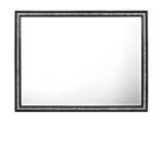 35" Black Wood Framed Mounted Dresser Mirror - Image 3