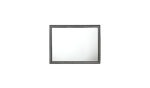 35" Black Wood Framed Mounted Dresser Mirror - Image 2