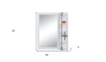 32" White Metal Framed Mounted Dresser Mirror - Image 5